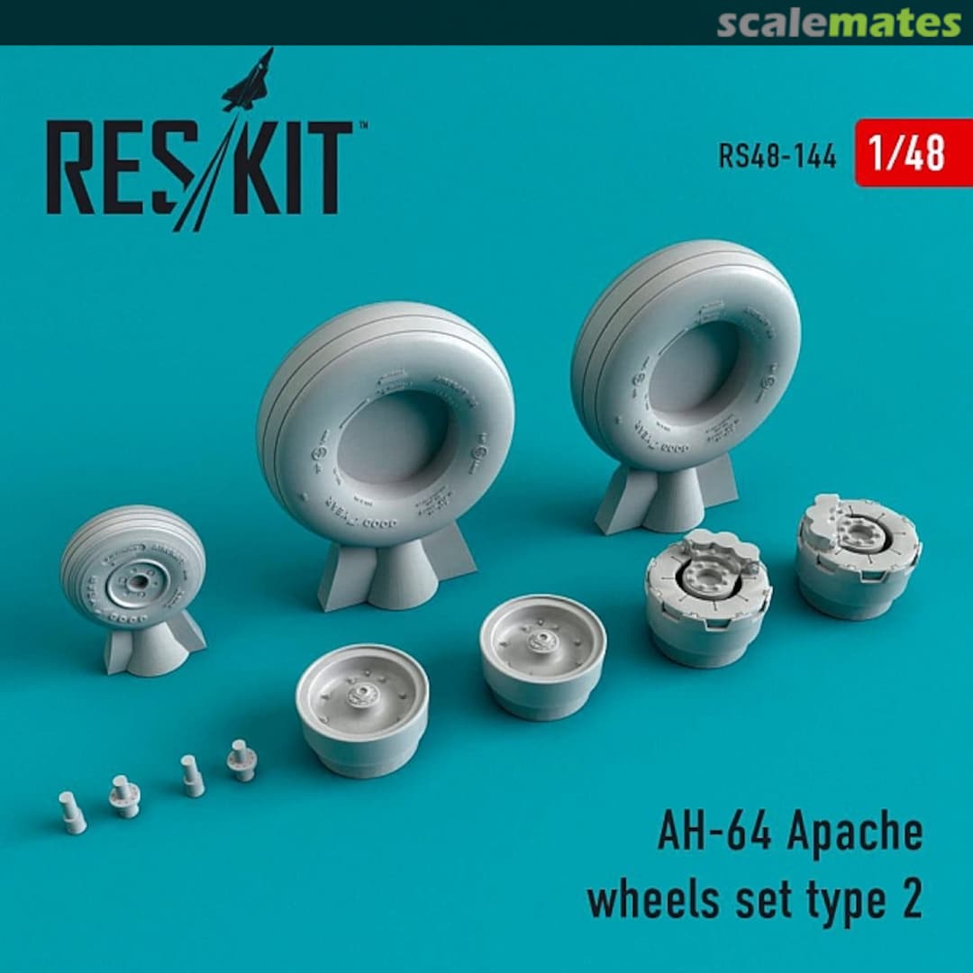 Boxart AH-64 Apache - Wheels Set Type 2 RS48-0144 ResKit Boxart AH-64 Apache - Wheels Set Type 2 RS48-0144 ResKit