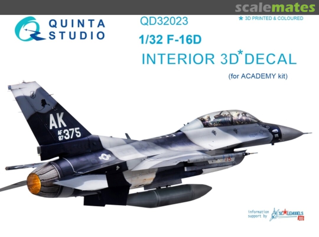 Boxart F-16D - interior 3D decals QD32023 Quinta Studio Boxart F-16D - interior 3D decals QD32023 Quinta Studio