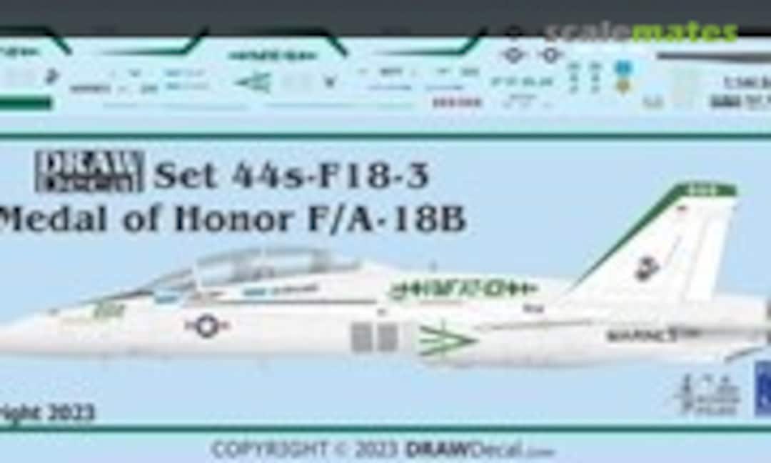 1:144 Medal of Honor F/A-18B (Draw Decal 44-F18-3) 44-F18-3