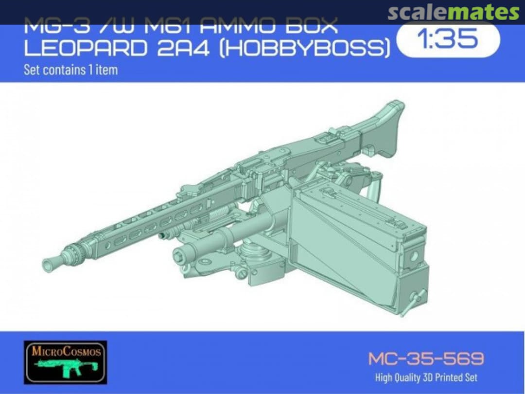 Boxart MG-3 With M61 Ammo Box For Leopard 2A4 (Hobby Boss) MC-35-569 3D MicroCosmos Boxart MG-3 With M61 Ammo Box For Leopard 2A4 (Hobby Boss) MC-35-569 3D MicroCosmos