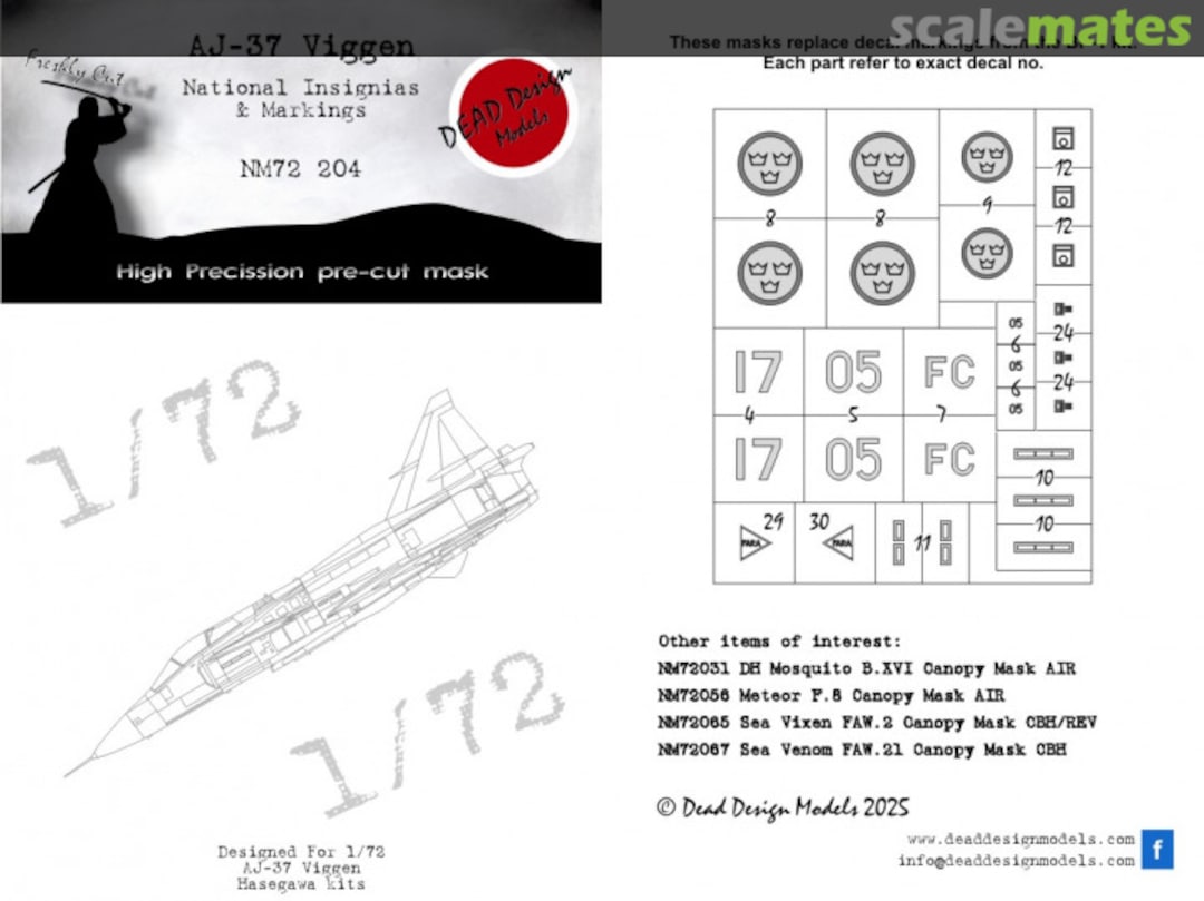 Boxart Saab AJ-37 Viggen - National Insignia NM72204 DEAD Design Models Boxart Saab AJ-37 Viggen - National Insignia NM72204 DEAD Design Models