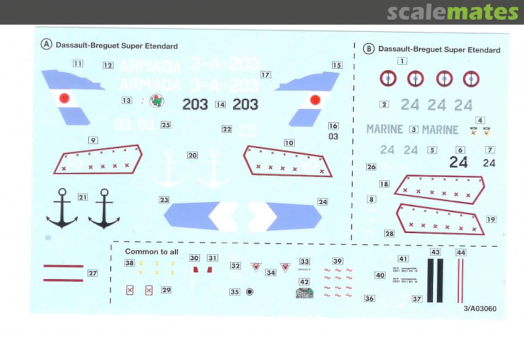 Contents Dassault-Breguet Super Etendard A03060 Airfix