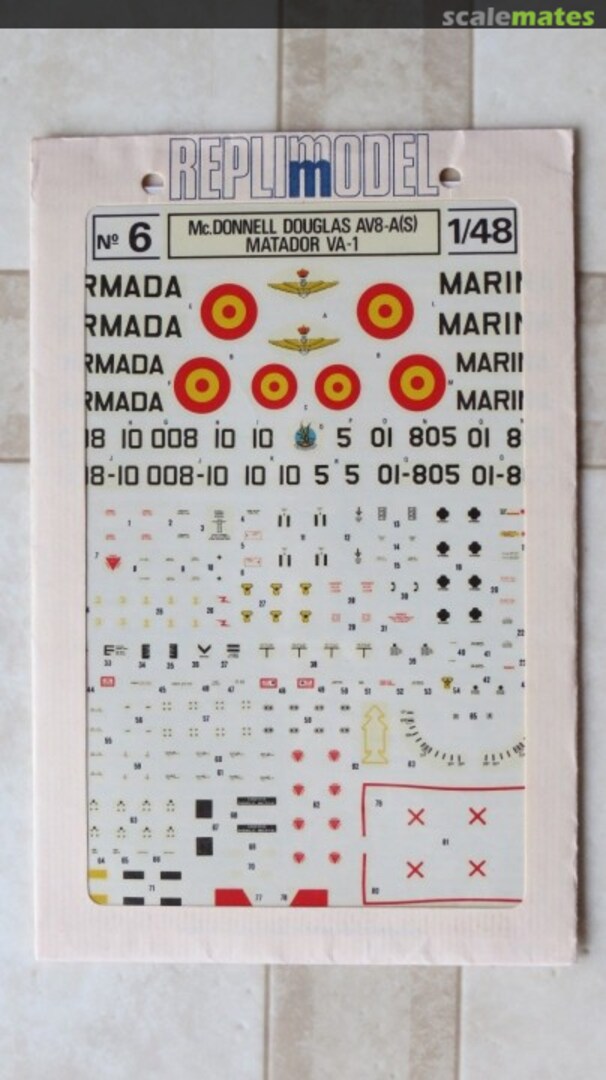 Boxart McDonnell Douglas AV-8A(S) Matador VA-1 6-48 Replimodel Boxart McDonnell Douglas AV-8A(S) Matador VA-1 6-48 Replimodel