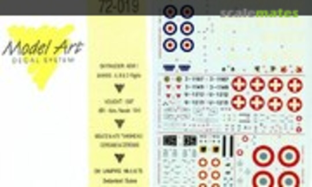 1:72 Skyraider AEW.1 / Vought 156F / MS472 & 475 / DH Vampire (Model Art Decal System 72/019) 72/019