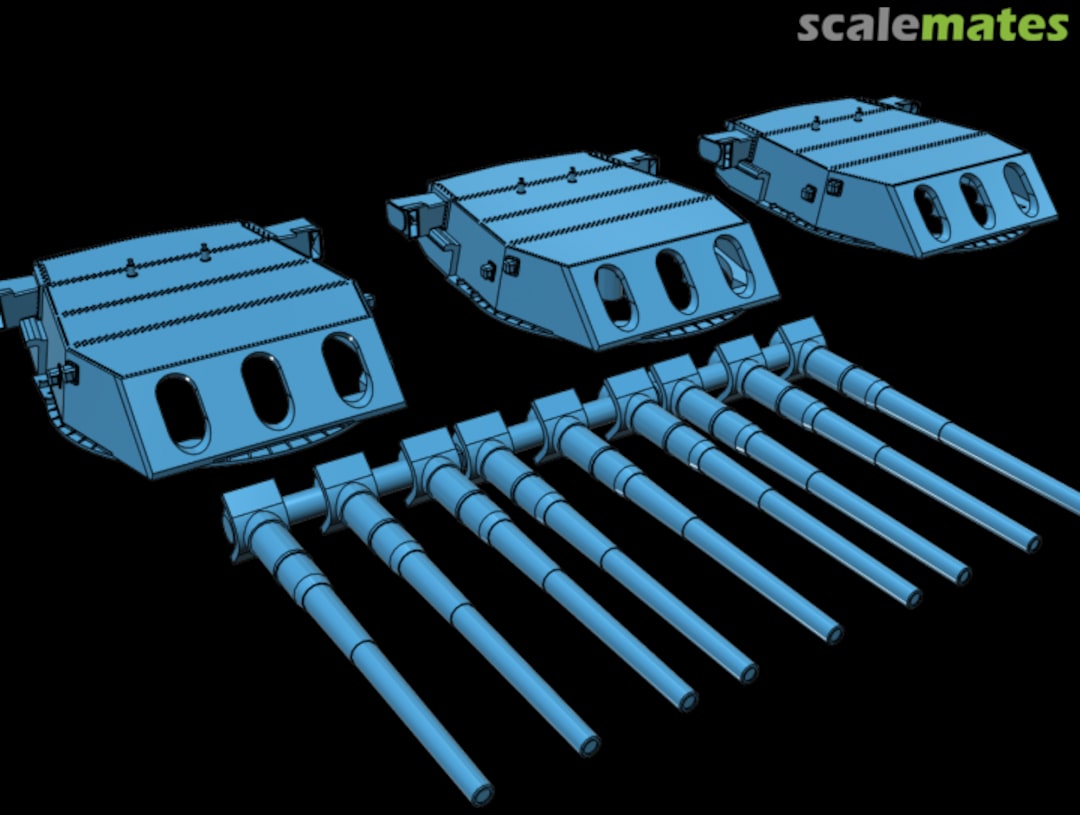 Boxart 16"/45 cal. Turrets for USS North Carolina BB-55 and USS Washington BB-56 400-BB55 turrets Model Monkey
