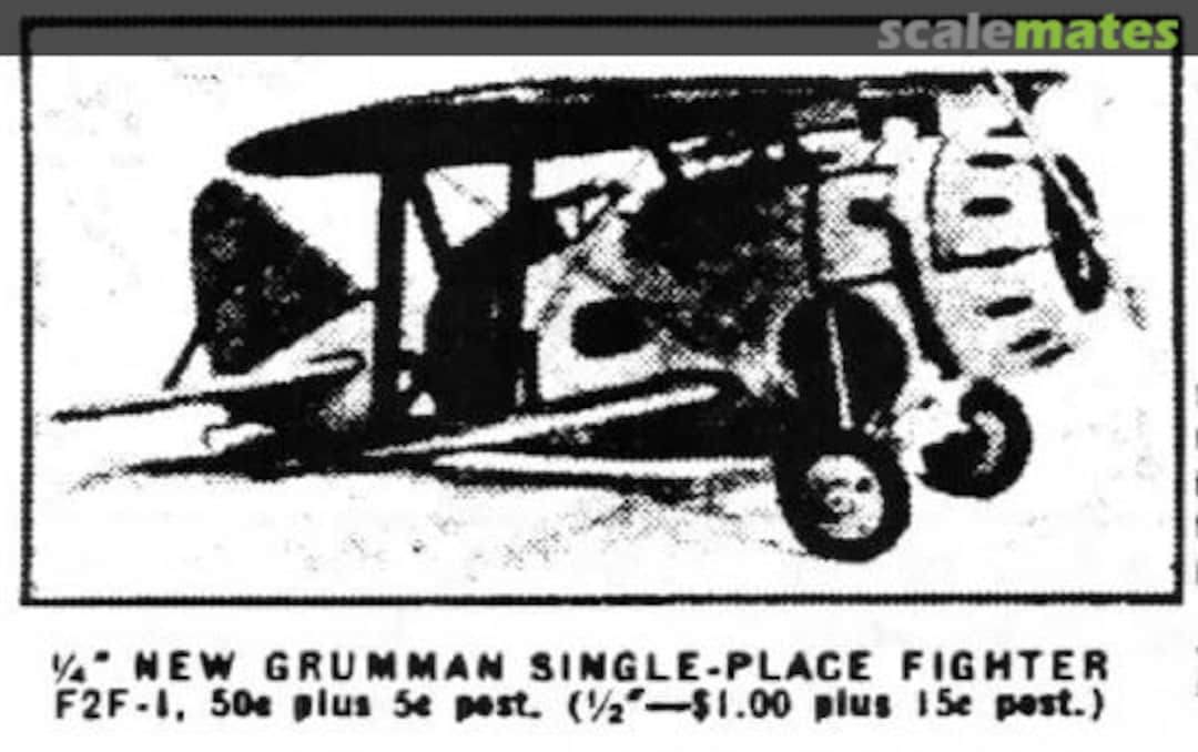 Boxart Grumman Single-Place Fighter Lewis Model Aircraft Boxart Grumman Single-Place Fighter Lewis Model Aircraft