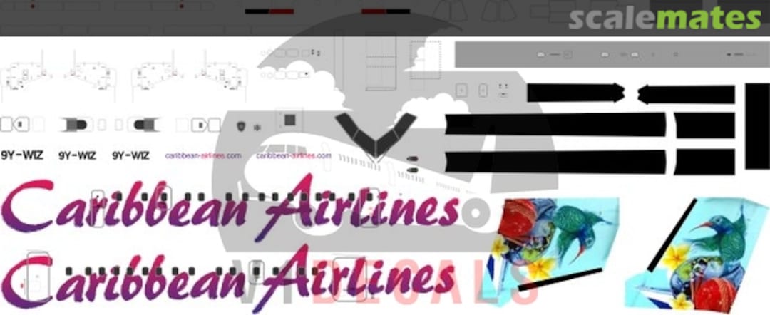 Boxart Caribbean Airlines DeHavilland Dash 8-300 V1D0021-72 V1 Decals