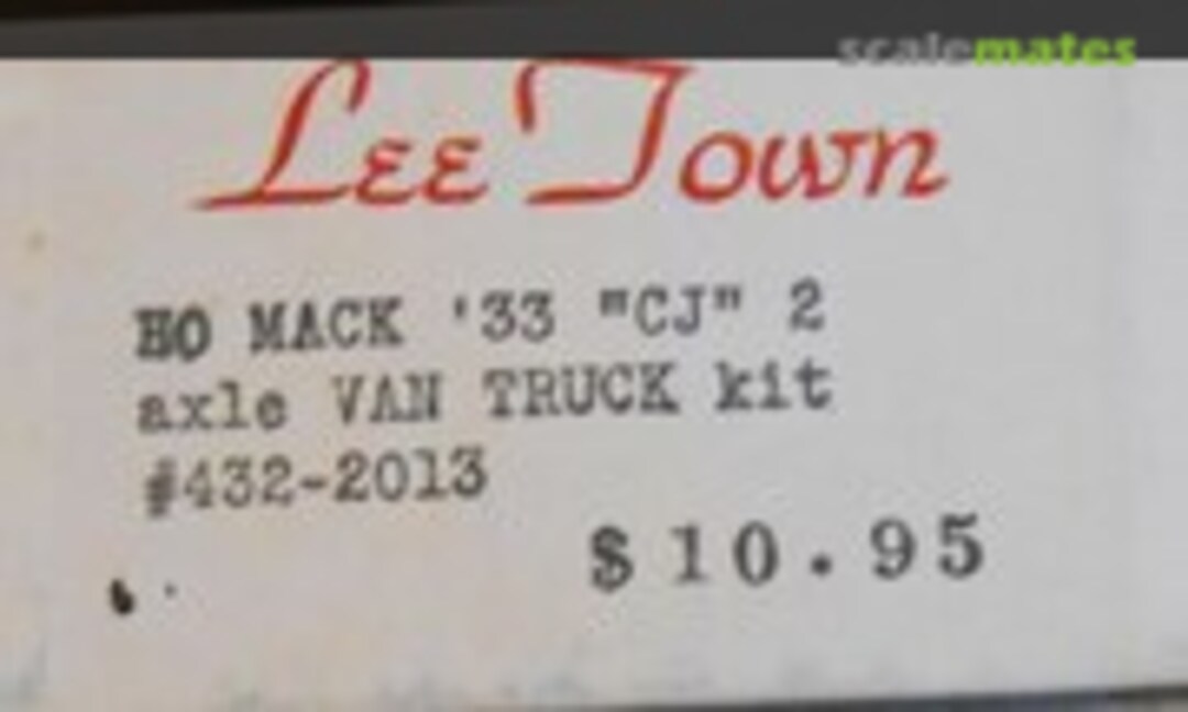 1:87 '33 "CJ" 2 AXLE VAN TRUCK (Lee Town 432-2013) 432-2013