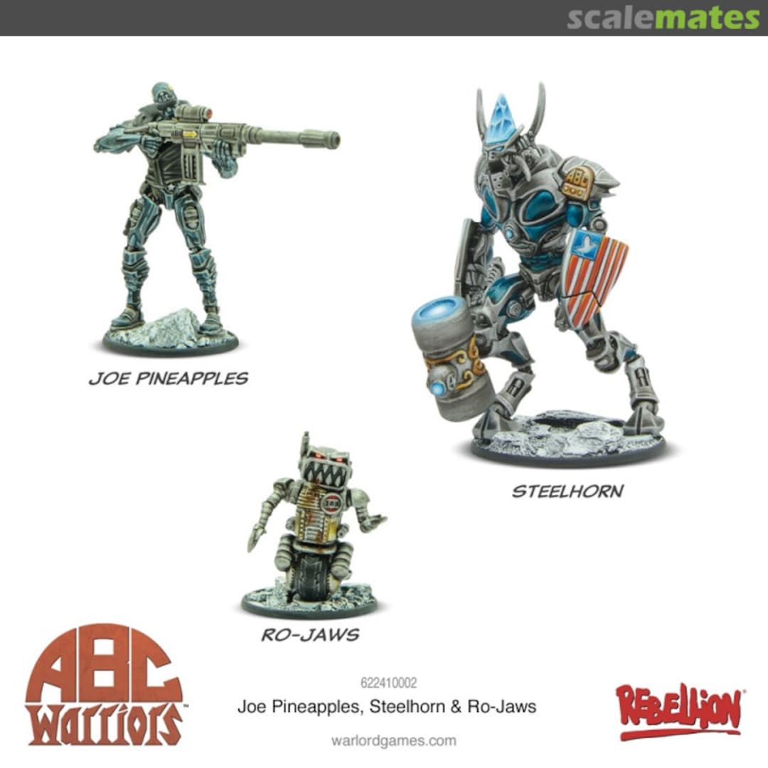 Boxart Joe Pineapples, Steelhorn & Ro-Jaws 622410002 Warlord Games Boxart Joe Pineapples, Steelhorn & Ro-Jaws 622410002 Warlord Games