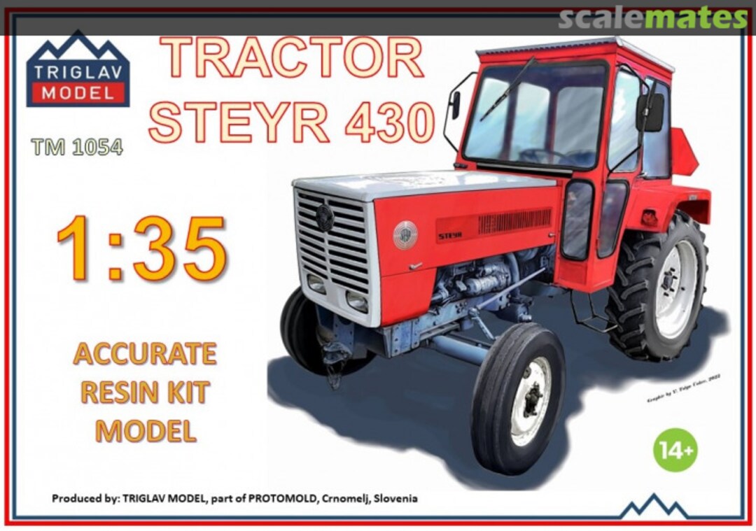 Boxart Tractor Steyr 430 TM 1054 Triglav model Boxart Tractor Steyr 430 TM 1054 Triglav model