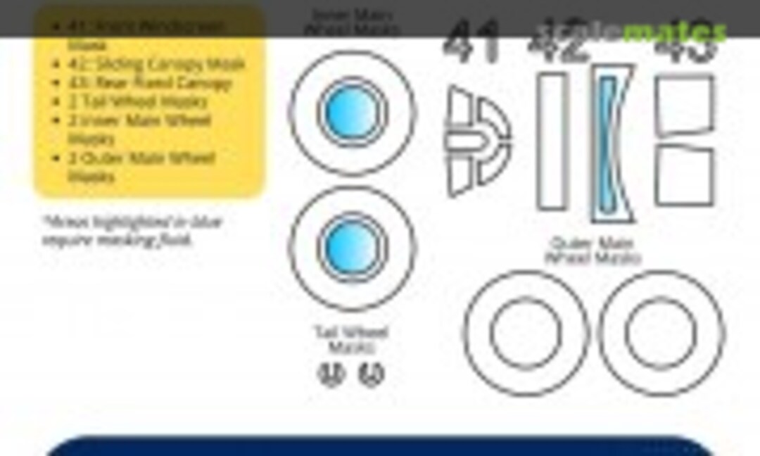 1:72 Gloster Gladiator Mk. I/II Canopy & Wheel Masks (Kit Masx 72-136V) 72-136V