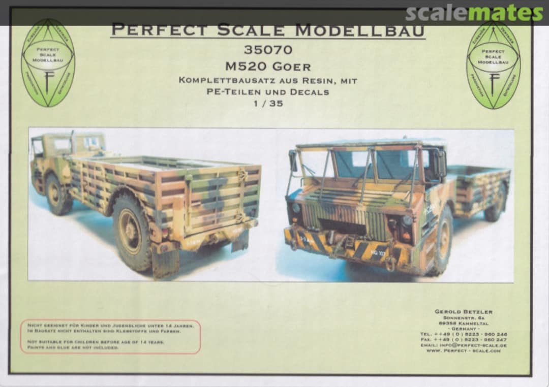 Boxart M520 Goer 35070 Perfect Scale Modellbau Boxart M520 Goer 35070 Perfect Scale Modellbau