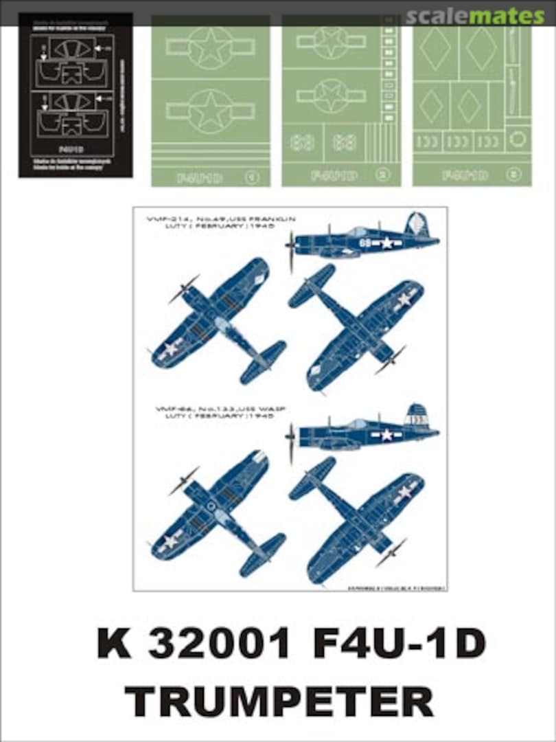 Boxart Vought F4U-1D Corsair K32001 Montex Boxart Vought F4U-1D Corsair K32001 Montex