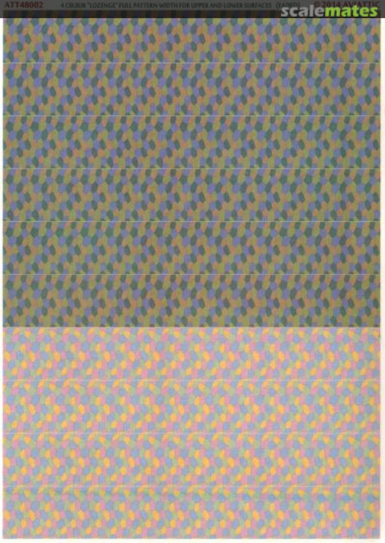 Boxart 4 colour "lozenge" full pattern width for upper & lower surfaces ATT48002 Aviattic Boxart 4 colour "lozenge" full pattern width for upper & lower surfaces ATT48002 Aviattic