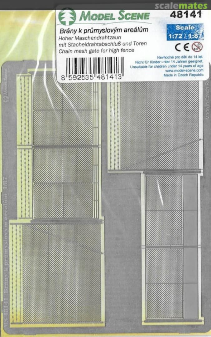 Boxart Chain mesh gate for high fence 48141 Model Scene