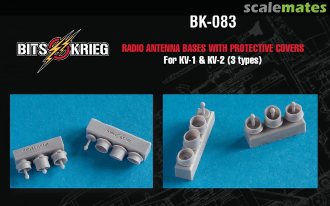 Boxart Radio Antenna bases with protective covers for KV-1 & KV-2 BK-083 BitsKrieg Boxart Radio Antenna bases with protective covers for KV-1 & KV-2 BK-083 BitsKrieg