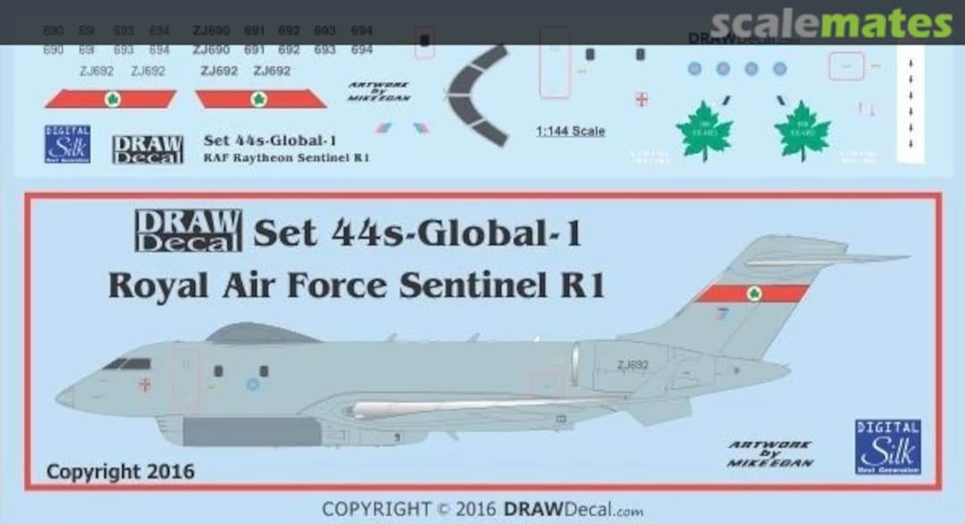 Boxart Royal Air Force Raytheon Sentinel R1 44-Global-1 Draw Decal Boxart Royal Air Force Raytheon Sentinel R1 44-Global-1 Draw Decal
