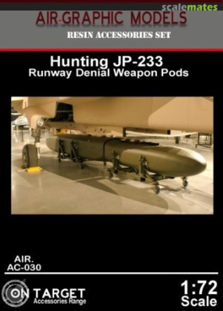 Boxart Hunting JP-233 Runway Denial Weapon Pods AIR.AC-030 Air-Graphics Models
