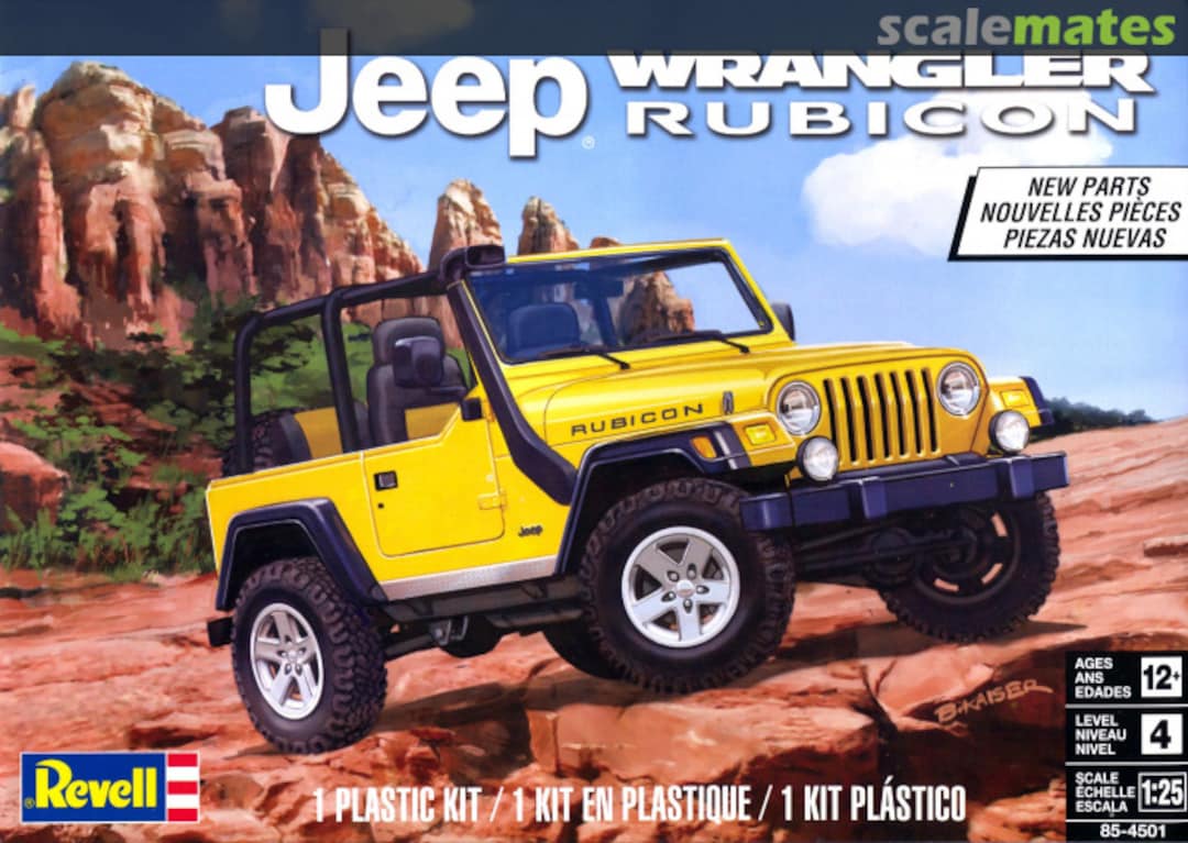 Boxart Jeep Wrangler Rubicon 85-4501 Revell Boxart Jeep Wrangler Rubicon 85-4501 Revell