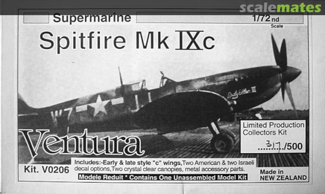 Boxart Supermarine Spitfire Mk IXc V0206 Ventura Boxart Supermarine Spitfire Mk IXc V0206 Ventura