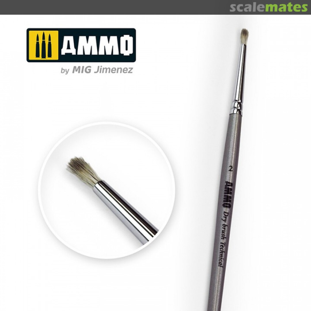 Boxart Drybrush Technical Brush A.MIG-8700 Ammo by Mig Jimenez Boxart Drybrush Technical Brush A.MIG-8700 Ammo by Mig Jimenez