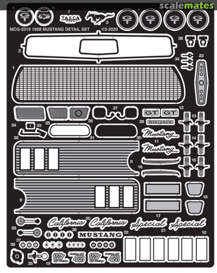 Boxart 1968 Mustang GT mcg-2310 The Model Car Garage