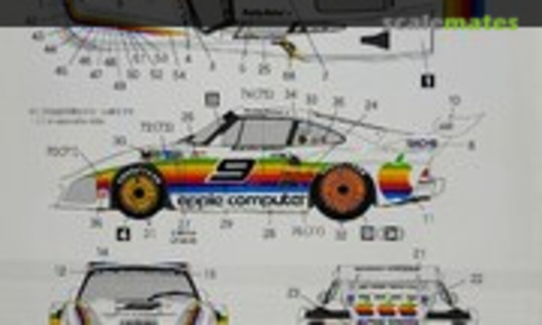 1:24 Porsche Kremer 935 K3 sponsored by Apple Computer #9 (Shunko Models SHK-D465)