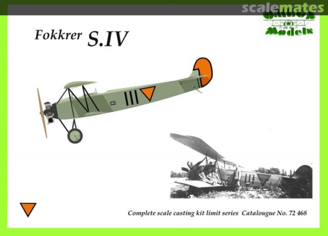 Boxart Fokker S.IV 72468 Omega Models