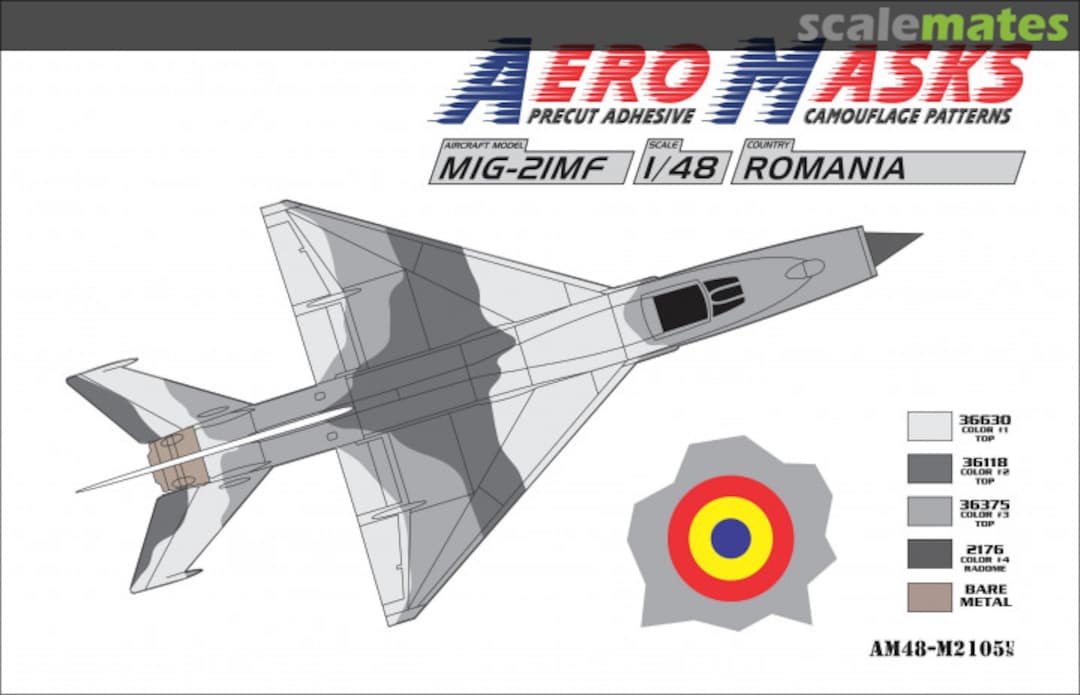 Boxart MiG-21MF Romania AM48-M2105 AeroMasks Boxart MiG-21MF Romania AM48-M2105 AeroMasks