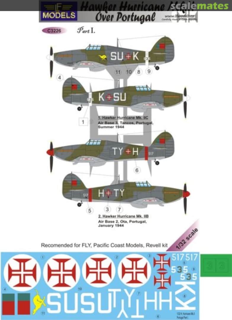 Boxart Hawker Hurricane Mk.II over Portugal C3226 LF Models Boxart Hawker Hurricane Mk.II over Portugal C3226 LF Models
