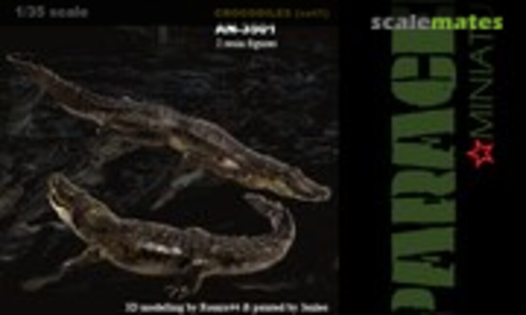 1:35 Crocodiles/Alligators (Set 1) (Paracel Miniatures AN-3501) AN-3501