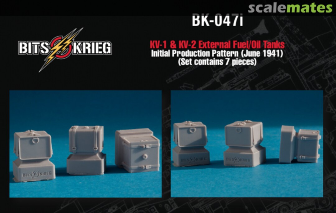 Boxart KV-1 & KV-2 (Model 1940) External Fuel / Oil Tanks BK-047i BitsKrieg Boxart KV-1 & KV-2 (Model 1940) External Fuel / Oil Tanks BK-047i BitsKrieg