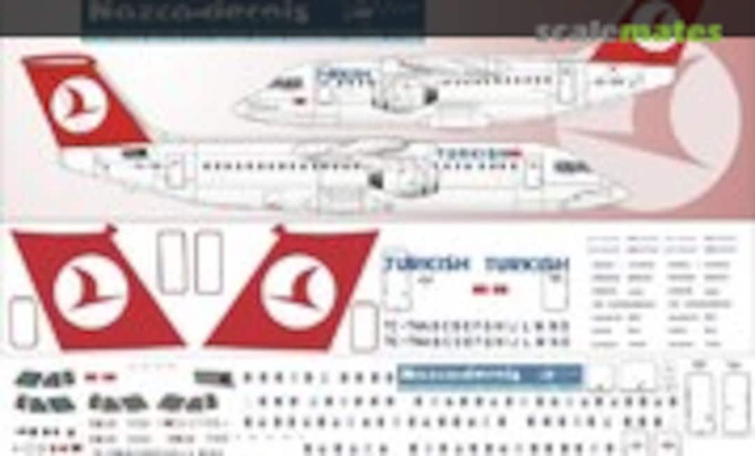 1:144 British Aerospace Avro RJ70, RJ100 (Nazca decals TUR006) TUR006