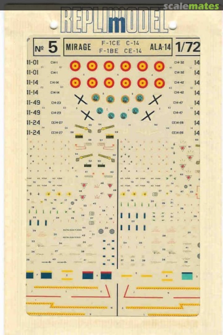 Boxart Mirage F-1CE C-14 & F-1BE CE-14 5-72 Replimodel Boxart Mirage F-1CE C-14 & F-1BE CE-14 5-72 Replimodel
