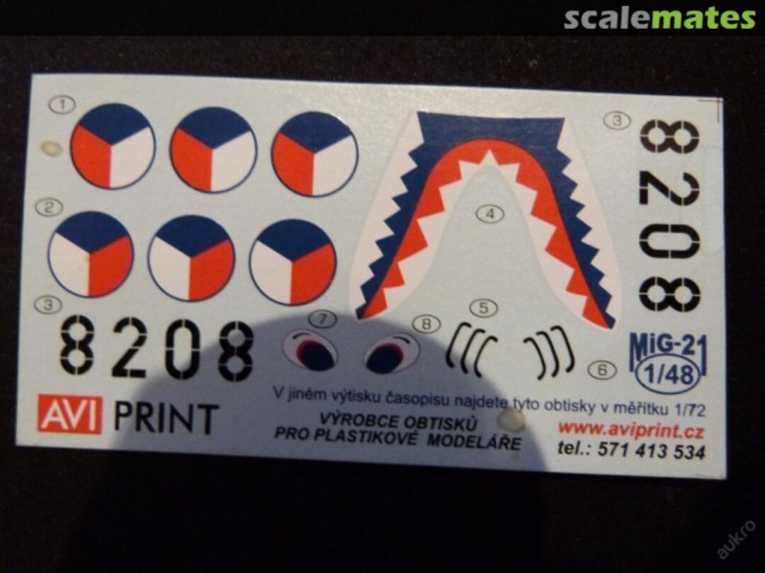 Boxart MiG-21MF Družba 1986 Novinky 19-48 AVI Print Boxart MiG-21MF Družba 1986 Novinky 19-48 AVI Print