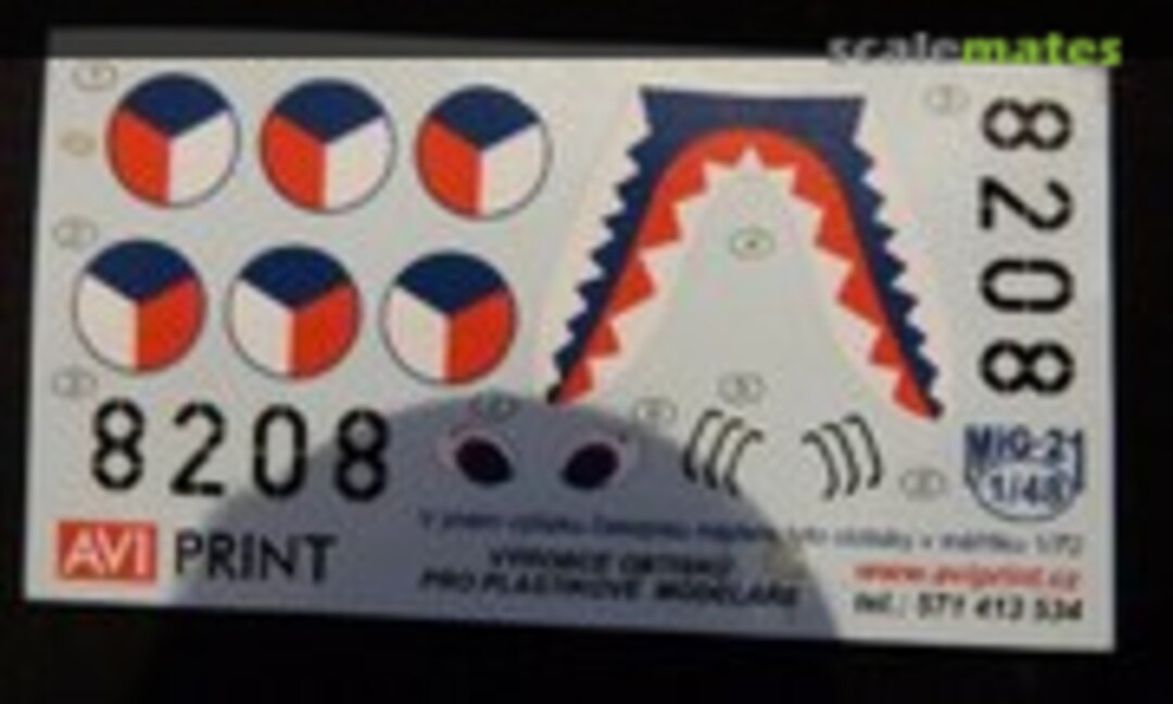 1:48 MiG-21MF Družba 1986 (AVI Print Novinky 19-48) Novinky 19-48