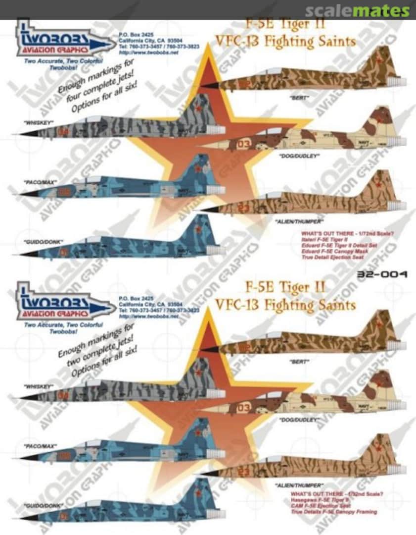 Boxart F-5E Tiger II 32-006 TwoBobs Aviation Graphics