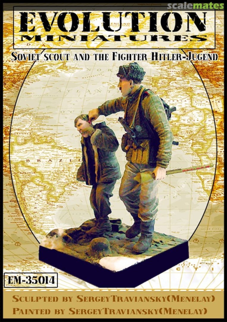 Boxart Soviet Scout and the Fighter Hitler-Jugend EM-35014 Evolution Miniatures Boxart Soviet Scout and the Fighter Hitler-Jugend EM-35014 Evolution Miniatures
