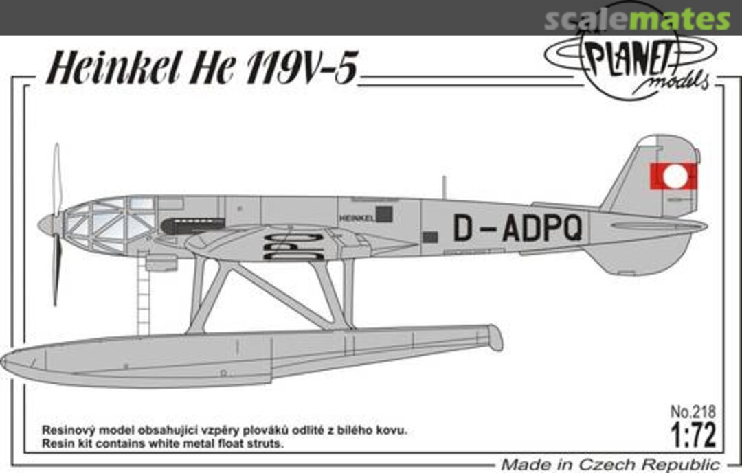 Boxart Heinkel He 119V-5 PLT218 Planet Models