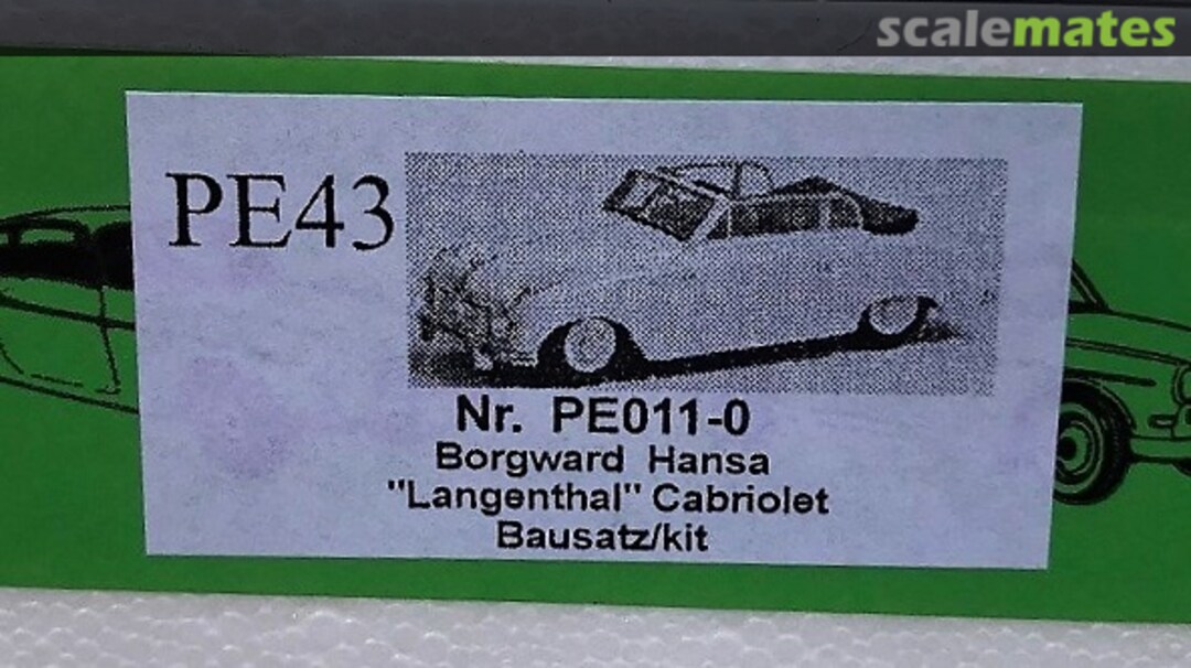 Boxart Borgward Hansa "Langenthal" PE 011-0 PE 43 Boxart Borgward Hansa "Langenthal" PE 011-0 PE 43