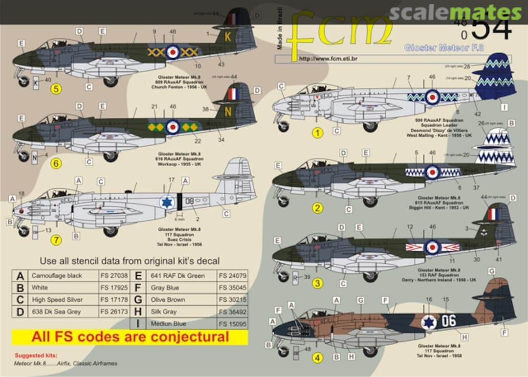 Boxart Gloster Meteor F.8 48-054 FCM Boxart Gloster Meteor F.8 48-054 FCM