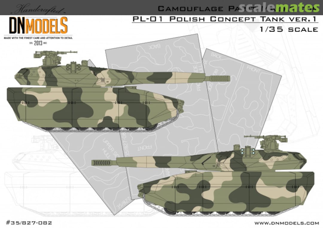 Boxart PL-01 Polish Concept Tank Camouflage Paint Masks ver.1 35/827-082 DN Models Boxart PL-01 Polish Concept Tank Camouflage Paint Masks ver.1 35/827-082 DN Models