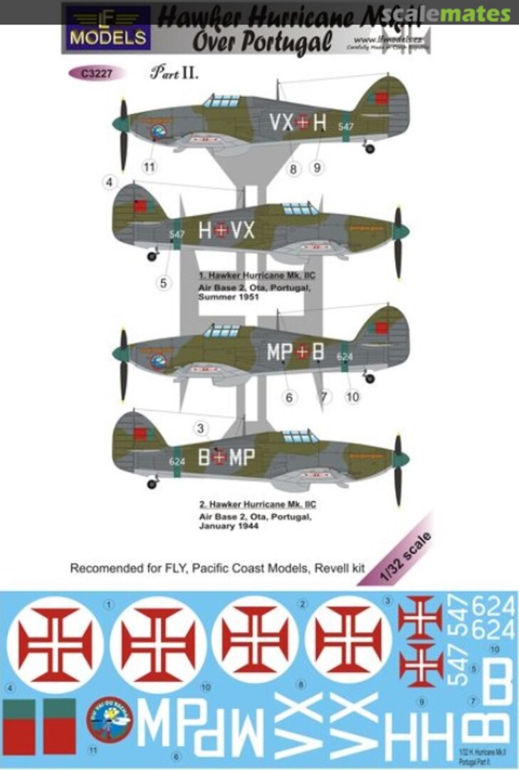 Boxart Hawker Hurricane Mk.II over Portugal C3227 LF Models Boxart Hawker Hurricane Mk.II over Portugal C3227 LF Models