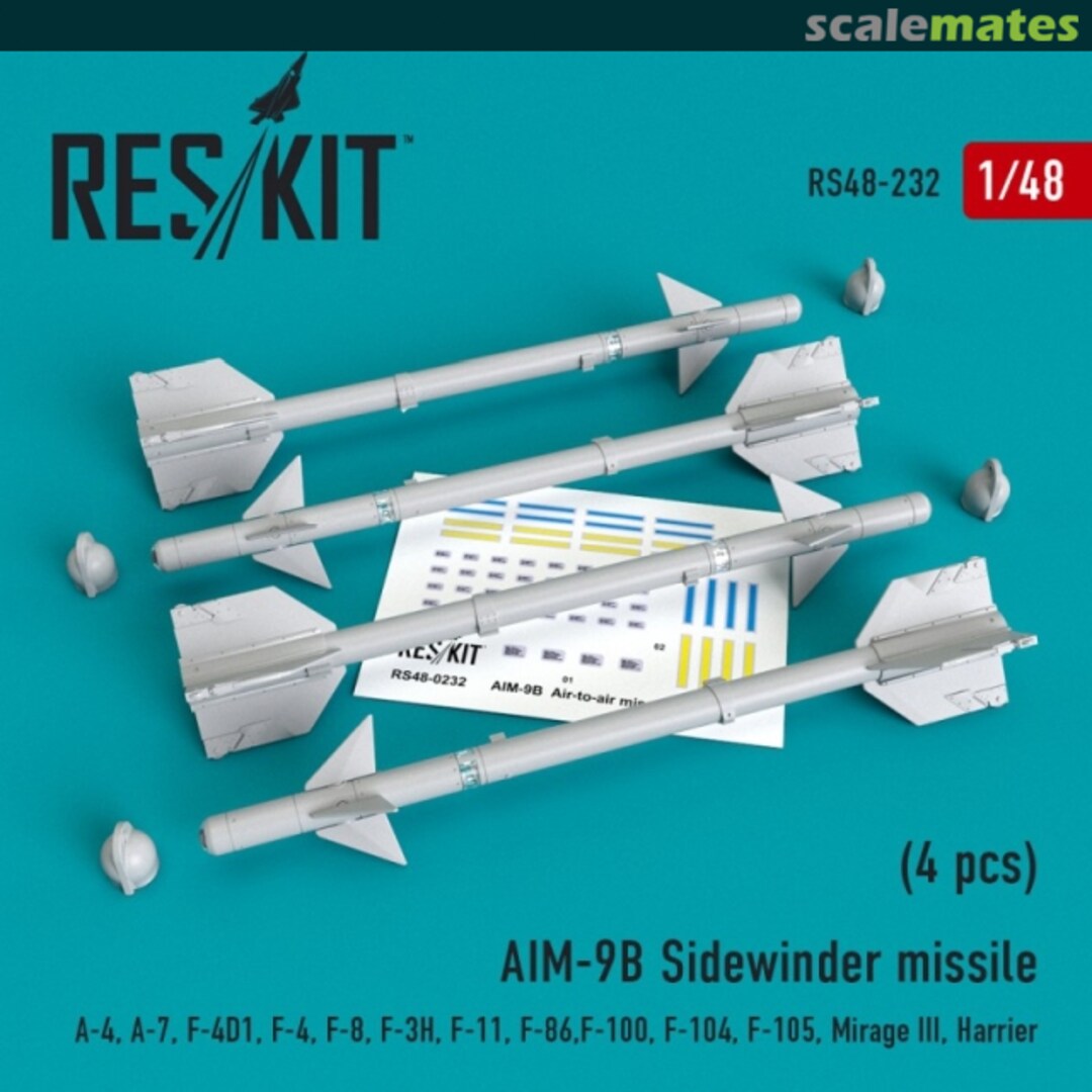 Boxart AIM-9B Sidewinder missile RS48-0232 ResKit