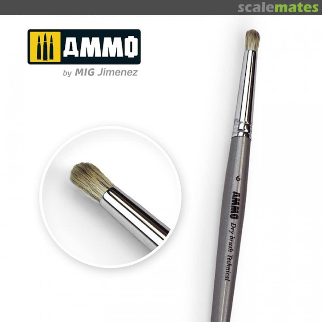 Boxart Drybrush Technical Brush A.MIG-8702 Ammo by Mig Jimenez Boxart Drybrush Technical Brush A.MIG-8702 Ammo by Mig Jimenez