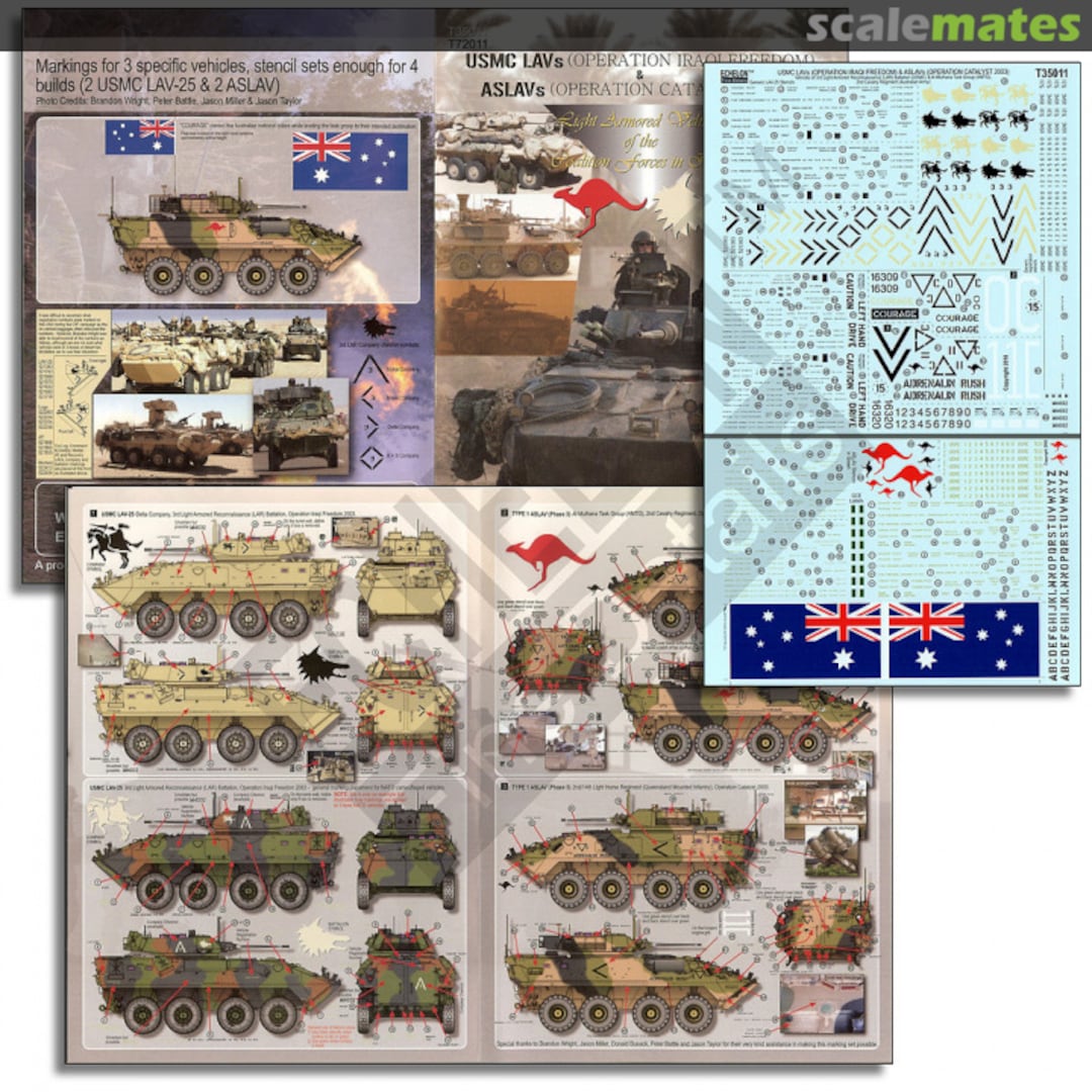 Contents USMC LAVs (Operation Iraqi Freedom) & ASLAVs (Operation Catalyst 2003) T35011 Echelon Fine Details Contents USMC LAVs (Operation Iraqi Freedom) & ASLAVs (Operation Catalyst 2003) T35011 Echelon Fine Details