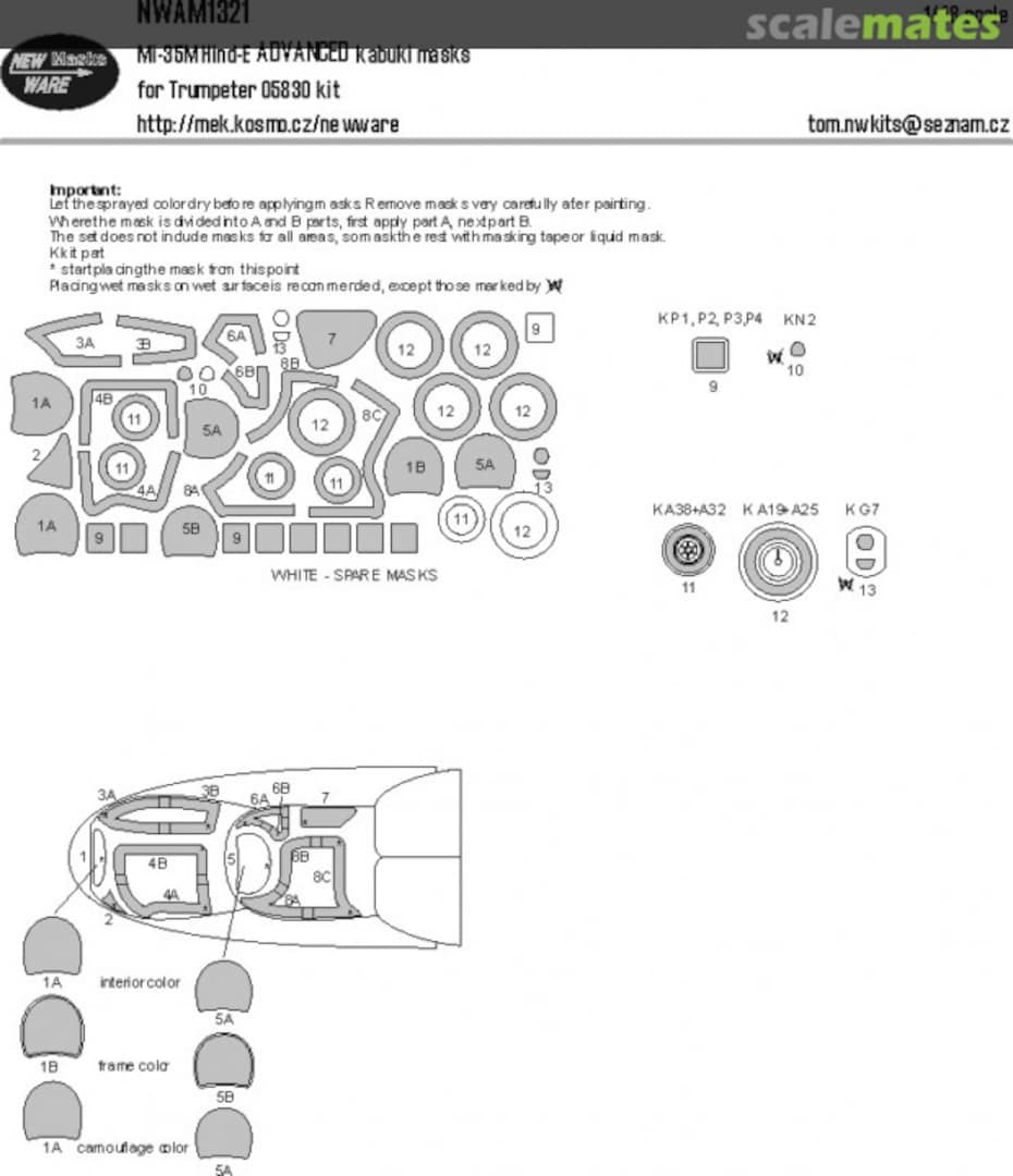 Boxart Mi-35M Hind-E BASIC kabuki masks NWAM1321 New Ware Boxart Mi-35M Hind-E BASIC kabuki masks NWAM1321 New Ware