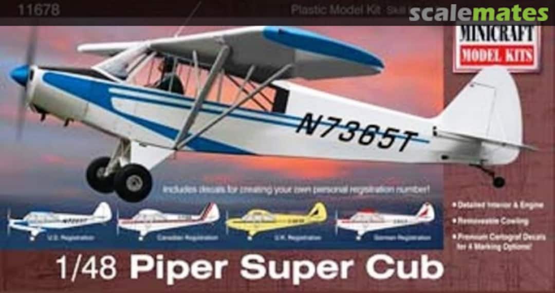 Boxart Piper Super Cub 11678 Minicraft Model Kits Boxart Piper Super Cub 11678 Minicraft Model Kits