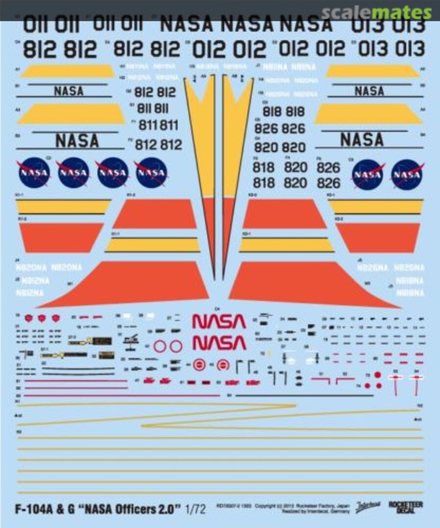Boxart F-104A & G "NASA Officers 2.0" RD72007-2 1303 Rocketeer Decal Boxart F-104A & G "NASA Officers 2.0" RD72007-2 1303 Rocketeer Decal