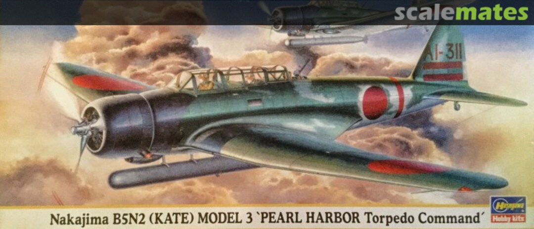 Boxart Nakajima B5N2 (Kate) Model 3 'Pearl Harbor Torpedo Command' 00605 Hasegawa Boxart Nakajima B5N2 (Kate) Model 3 'Pearl Harbor Torpedo Command' 00605 Hasegawa